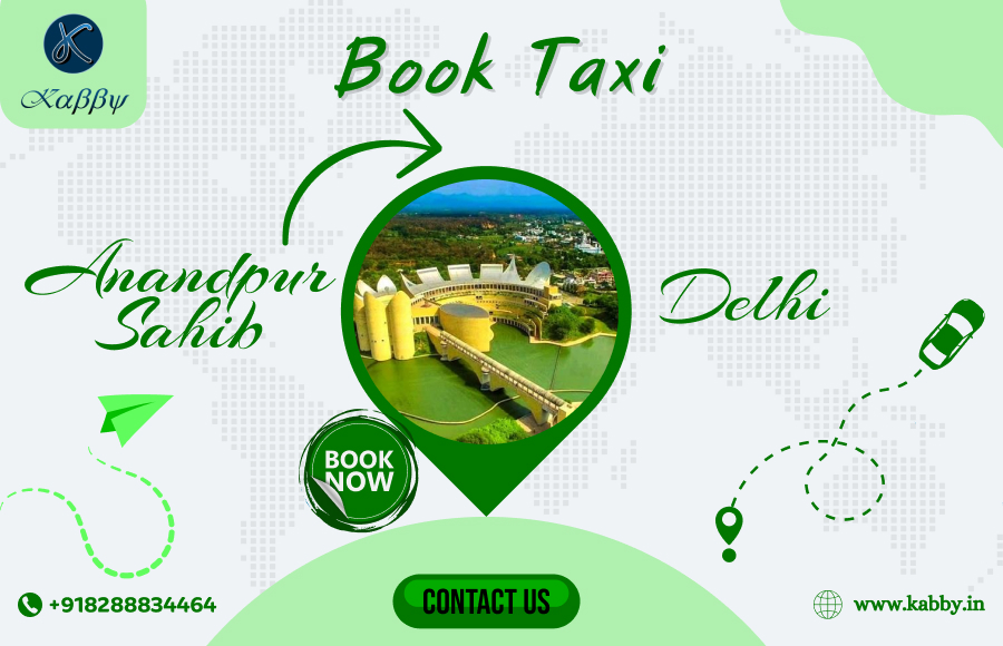 Book Anandpur Sahib to Delhi Taxi promotional banner